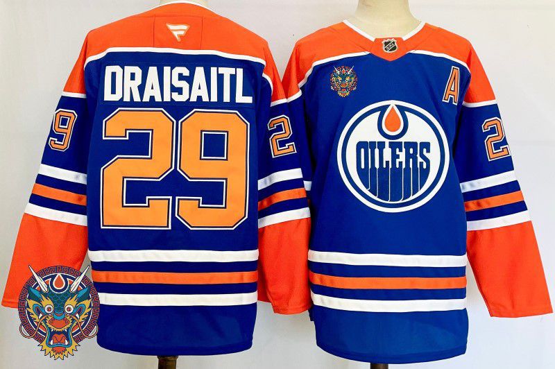Men Edmonton Oilers 29 Draisaitl Blue Fanatics 2025 NHL Jersey style 8